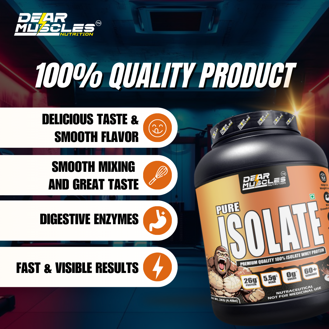 Dear Muscles Nutrition Isolate Whey Protein 4.4lbs - Image 3