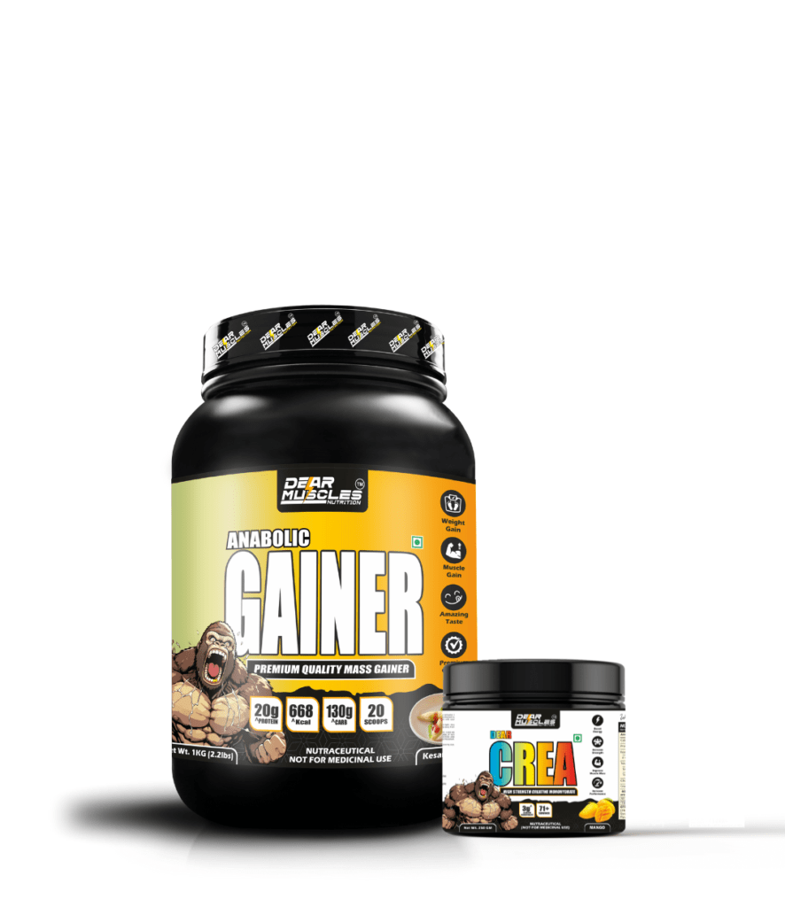 Dear Muscles Anabolic Gainer 2.2lbs & Dear Crea 100 Gm Unflavoured