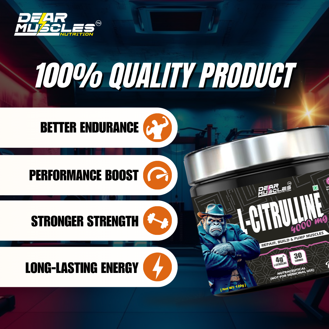 Dear Muscles Nutrition L-Citrulline Malate 4000mg 120Gm Unflavored - Image 3