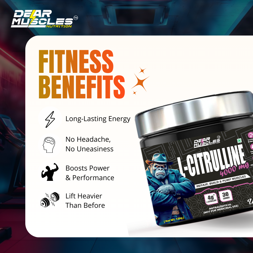 Dear Muscles Nutrition L-Citrulline Malate 4000mg 120Gm Unflavored - Image 4